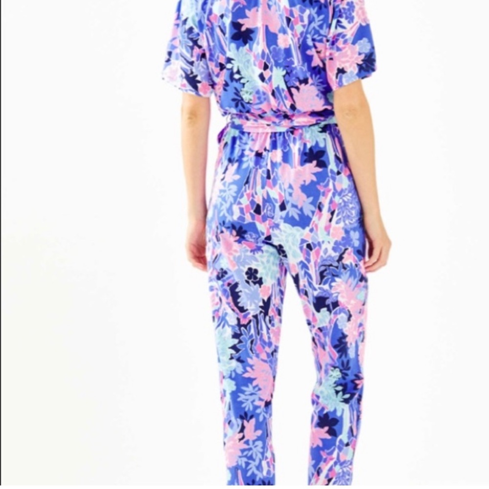 NWT lilly Pulitzer Maliah Jumpsuit S giraffe park